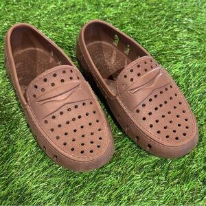 Comfortable Brown Kids Slip-On Loafers